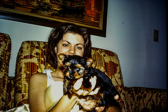 GWEN WITH PUPPY 1978