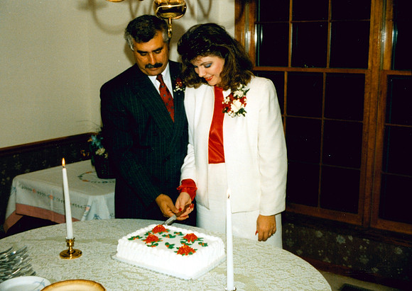 MIKE AND GWEN WEDDING 11 1990