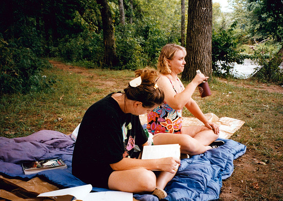 GWEN AND DEB 1996 AT THE LAKE