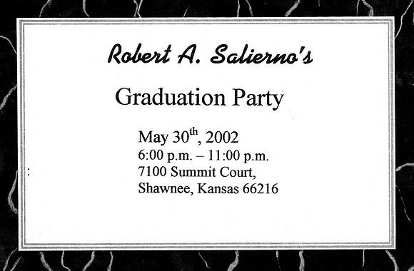 ROB GRADUATION PARTY 2002